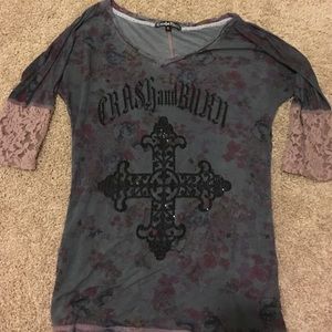 Crash and Burn Shirt w Cross