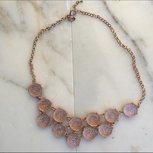 Rose gold chunky pendant necklace