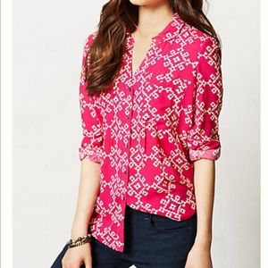 Anthropologie Maeve Overland Buttondown Shirt - 0