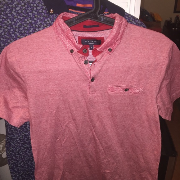 Ted Baker Red Collard shirt