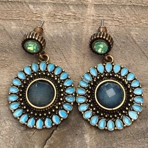 Ida Dangle Earrings in Blue