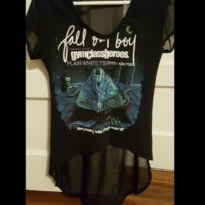 LF - furst of a kind vintage mesh back high-low t