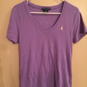 Purple, Ralph Lauren polo shirt, women's XL.
