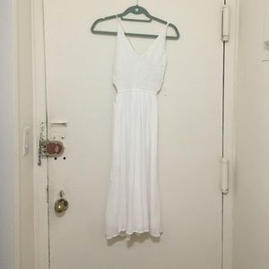 Basic white dress with cutouts