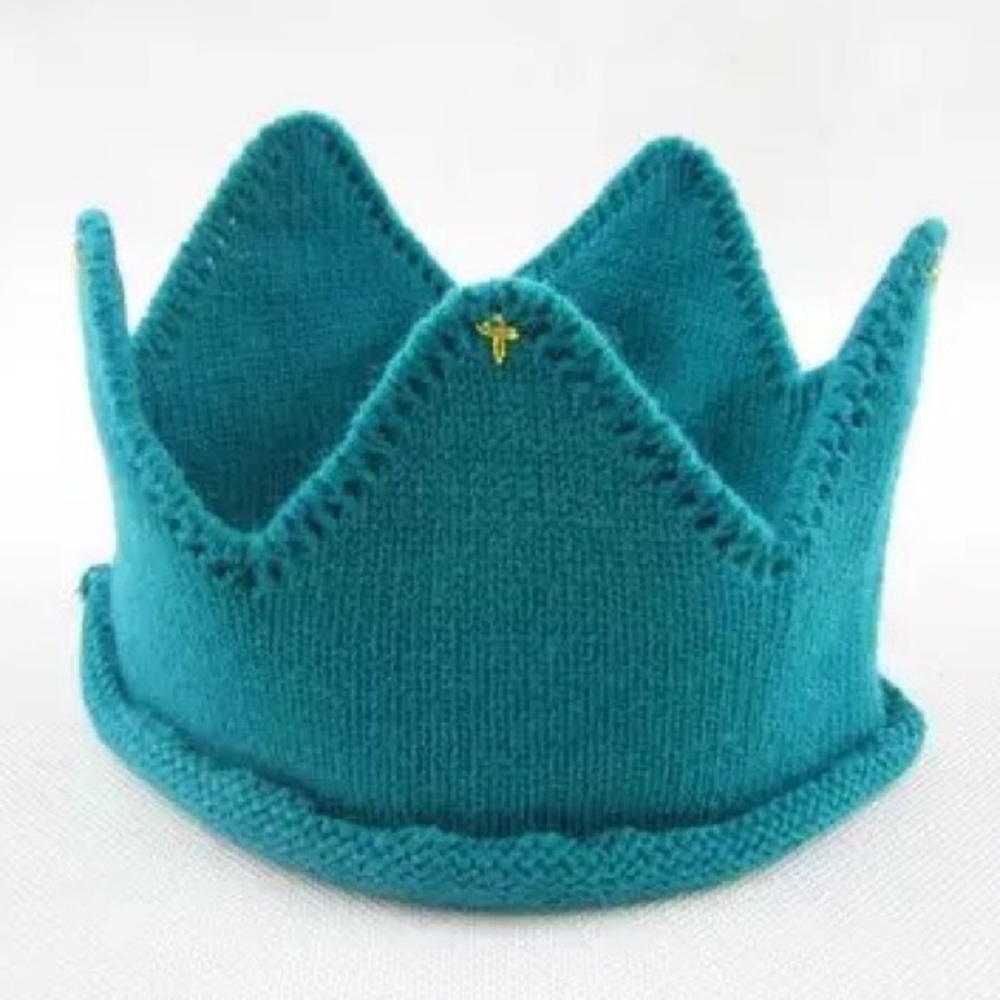 ‼️LAST ONE‼️👑Baby crown beanie prince(green blue) - Picture 1 of 3