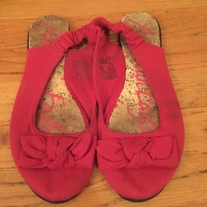 Cute red flats, women's size 10.