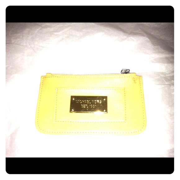 Michael Kors Handbags - Yellow Beige Michael Kors Coin Wallet