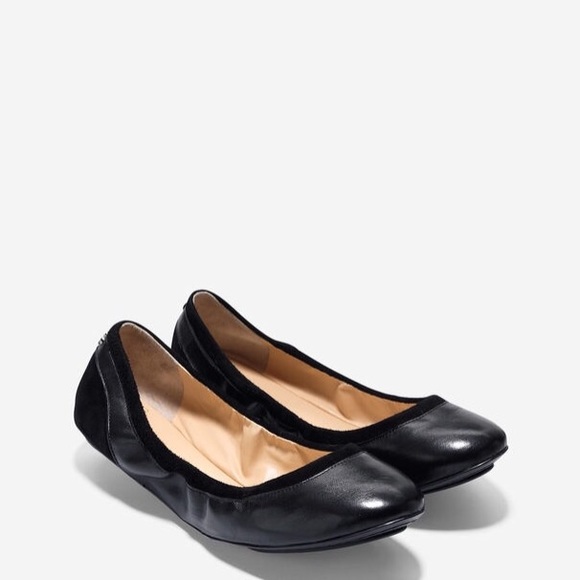 Cole Haan Avery leather and suede ballet flats