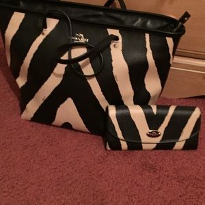 Authentic coach bag and wallet.