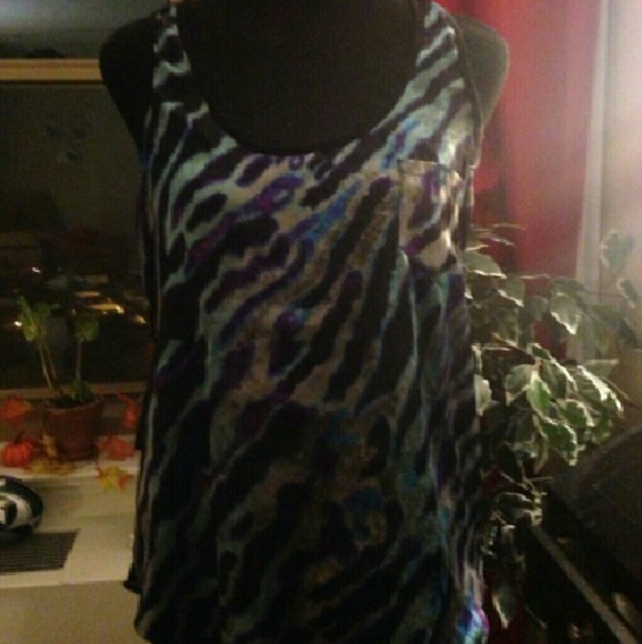 Metallic zebra tank too