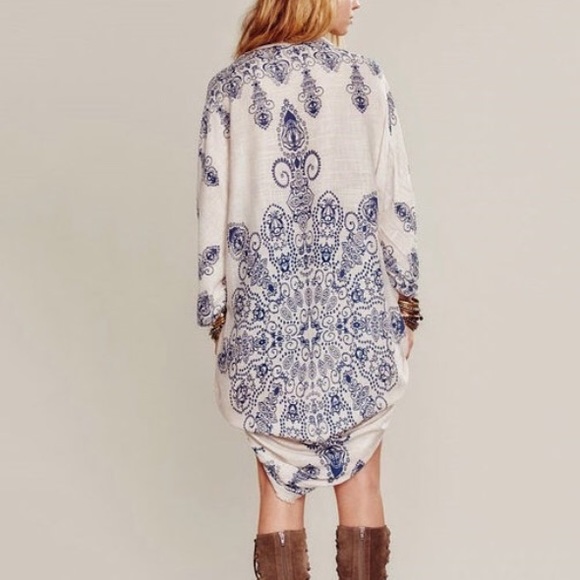 Chic Henna Print Kimono Cardigan Shawl - Picture 2 of 3