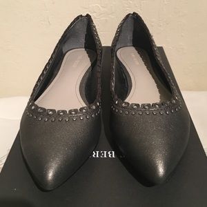 Silver Metallic Pour la Victoire Pointed Flats