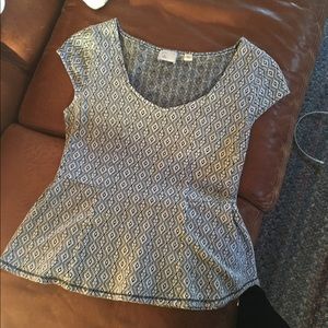 Anthropologie cropped peplum top