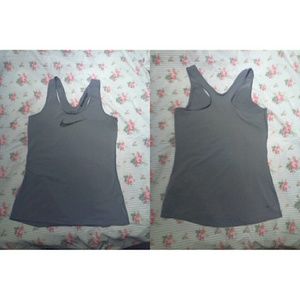 Nike Pro Dri Fit Core Carbon Heather Gray Tank Top