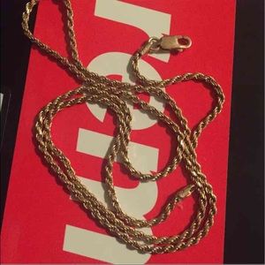 32 inch gold rope chain.