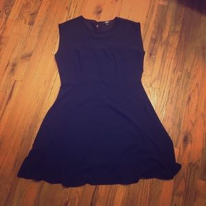 ASOS dark blue dress with sheer top