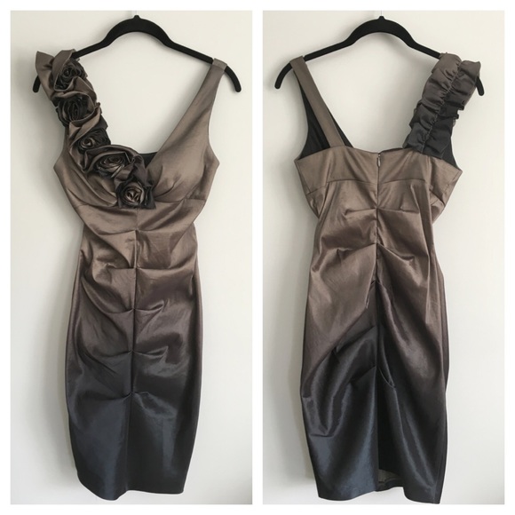 Xscape Ombré Flower Dress - Picture 2 of 4