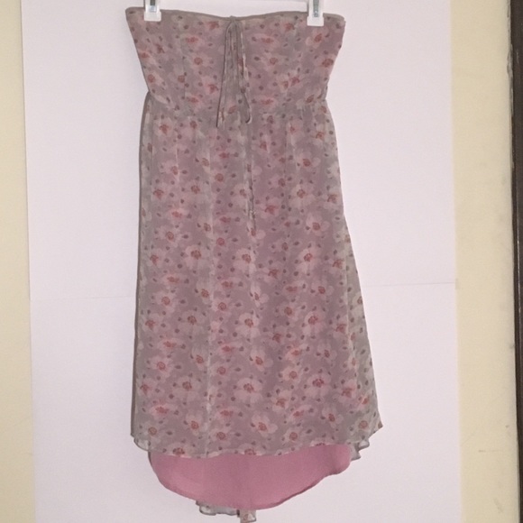 Kimchi Blue Strapless Floral Dress Romantic Demure