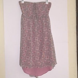 Kimchi Blue Strapless Floral Dress Romantic Demure