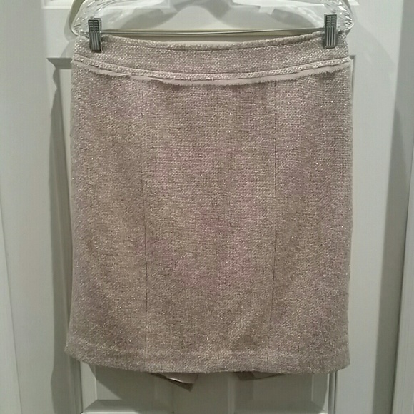 Ann Taylor Metallic Tweed Pencil Skirt