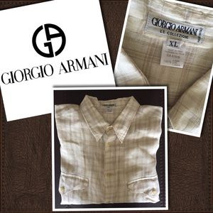 Giorgio Armani Authentic Linen Dress Shirt