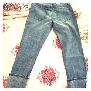 Denim Cuffed Skinny Jeans