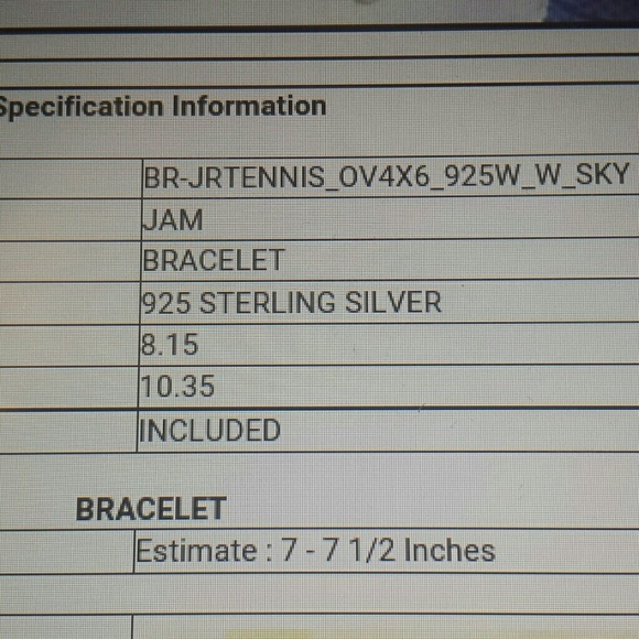 Baby Swiss blue topaz 11 carat tennis bracelet - Picture 2 of 7