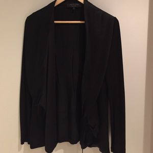 Rag & Bone Black Silk Cardigan