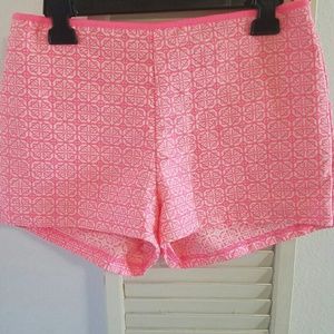 Hot pink high waisted shorts