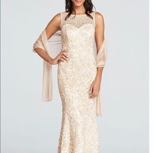 Champagne gold special occasion dress