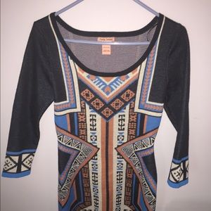 Tribal printed thicker dress