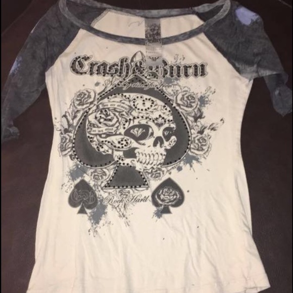 Crash & Burn 3/4sleeved tee