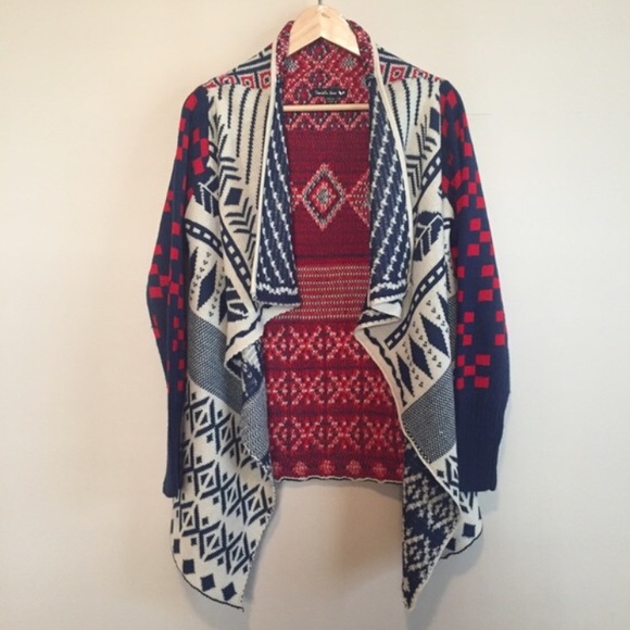 Tribal Draped Sweater Cardigan - Picture 1 of 4