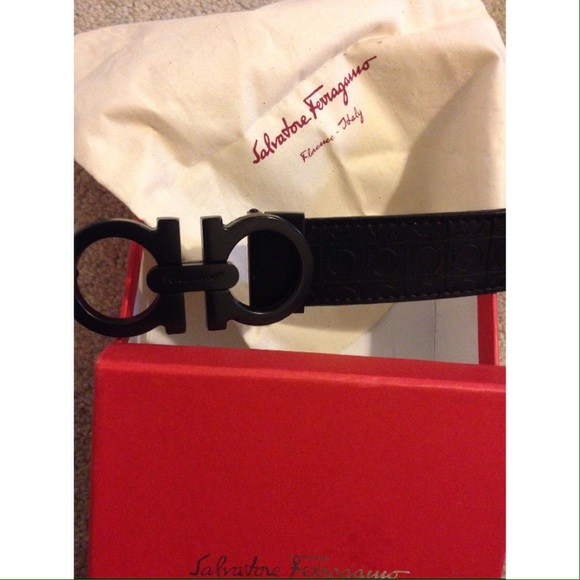 Black Ferragamo Belt