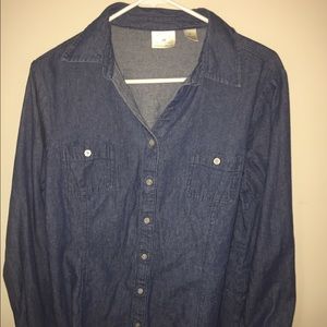 Blue denim shirt