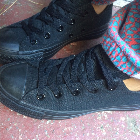 Black on Black Converse All-Star low-tops