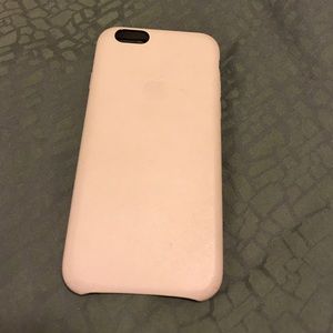 Blush pink leather Apple iPhone 6 case