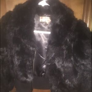 ‼️SALE‼️💯% black rabbit fur jacket