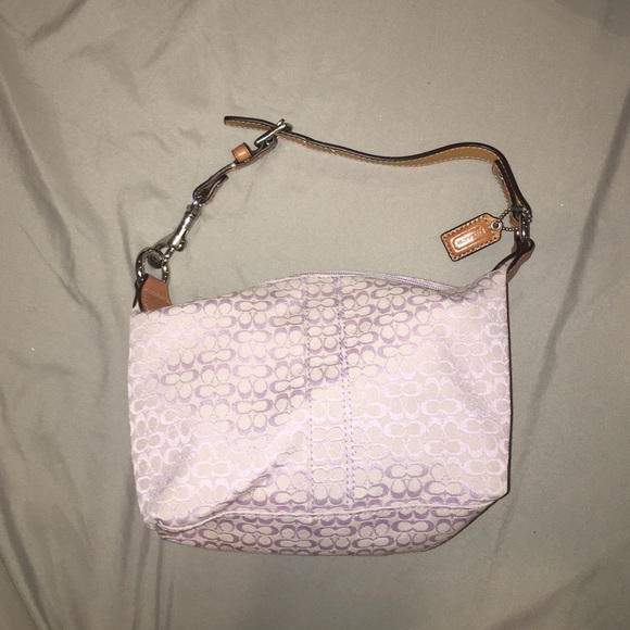 small lavender coach purse