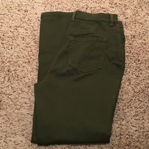 Olive Green natural fit jeans