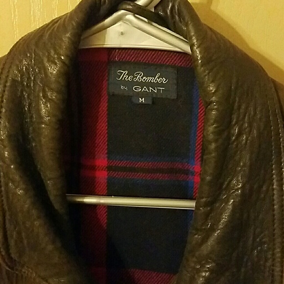 Brown leather men's leather jacket