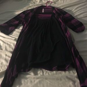 Cardigan attached to a tank top