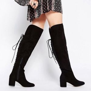 Black Thigh High Boots