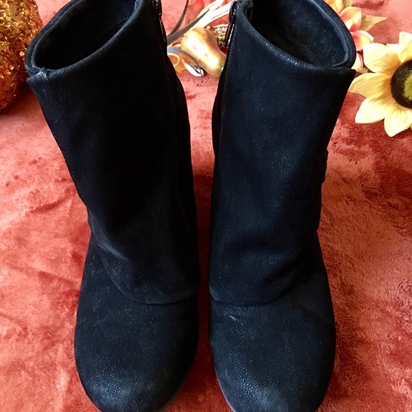 Blowfish Malibu Black suede heeled booties. BUNDLE