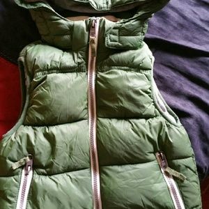 Padded cotton-lined vest