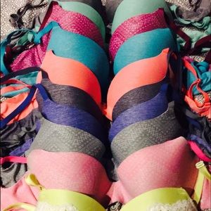 Used Victoria secret pink campus push up bras 32DD