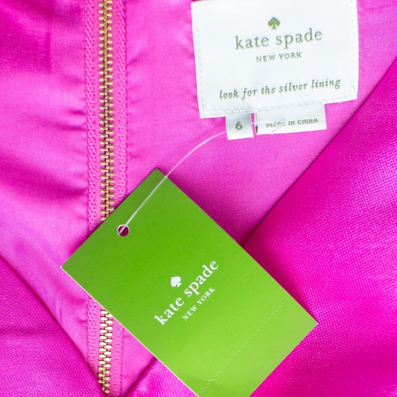 Kate Spade NWT ALine Pink Dress Size 6 Retail $325 - Picture 4 of 4