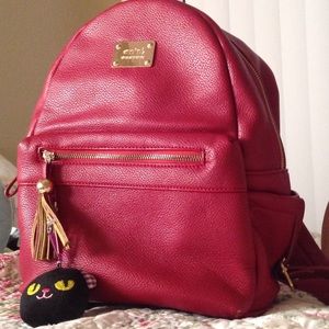 Burgundy backpack