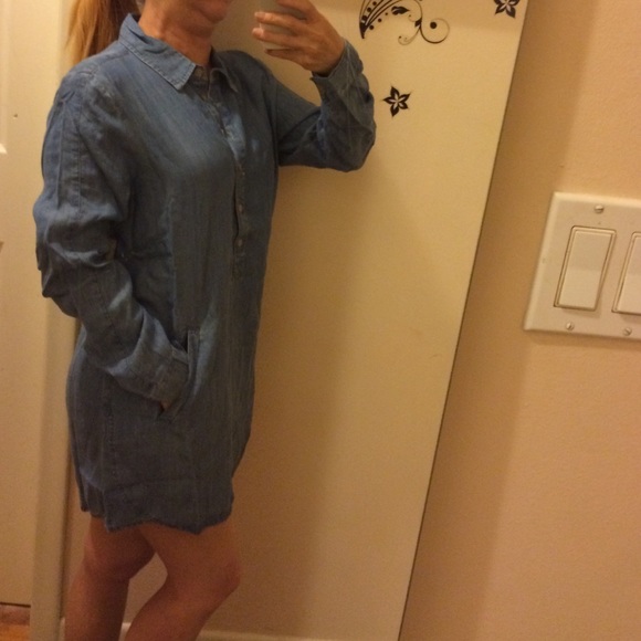 Joan Vass tencel "denim" shirt dress. Worn once - Picture 3 of 4
