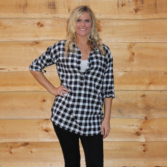 Buffalo Plaid Tunic only small left - Picture 1 of 4